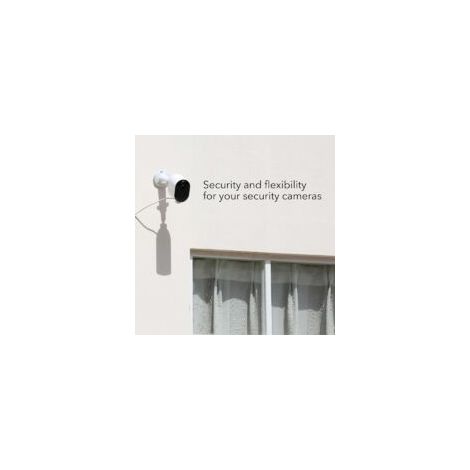 Metall-Wandhalterung für Arlo Smart-Sicherheitskameras – Verstellbare Innen-/Außenhalterung für Arlo-Kameras und andere kompatible Modelle (3er-Pack, Weiß) – Crezuo