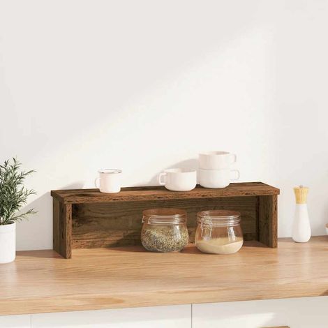 Étagère de cuisine empilable vieux bois 50x15x16 cm (1/5)