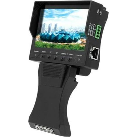 Testeur de caméra de sécurité CCTV Testeur de vidéosurveillance Portable de 4,3 Pouces, testeur de caméra analogique CCTV de sécurité vidéo, Moniteur de Test de câble RJ45 coaxial AHD TVI CVI 12V (1/5)