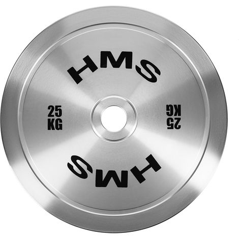 Piastra olimpica in acciaio calibrata 25 kg TOS250 HMS (1/5)