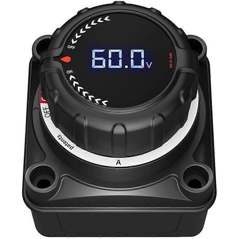 Upgrade-Batterietrennschalter mit Voltmeter, Haupttrennschalter DC 5–60 V für Ma