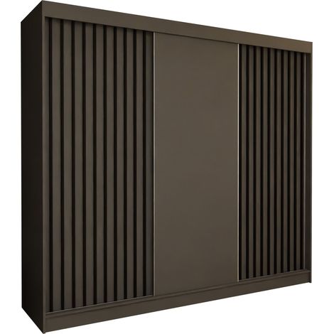 AX LIVING Cabinio Kleiderschrank Grau Schwarz Modern 240 cm Breite