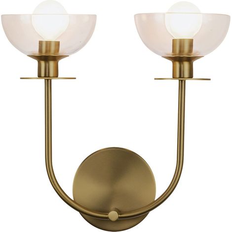 Elstead Alora Mood Sylvia Applique Contemporaine Or Brossé 2x E14 (1/5)