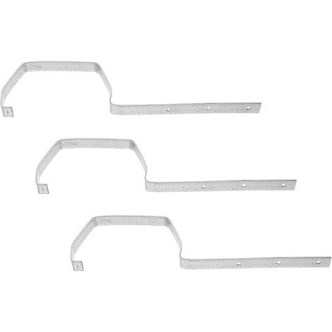 Support de Gouttière en Fer Argenté, Lot de 3, pour Toit  Résistant aux Intempéries, Installation Facile, Accessoire de Fixation pour Usage Extérieur (1/5)