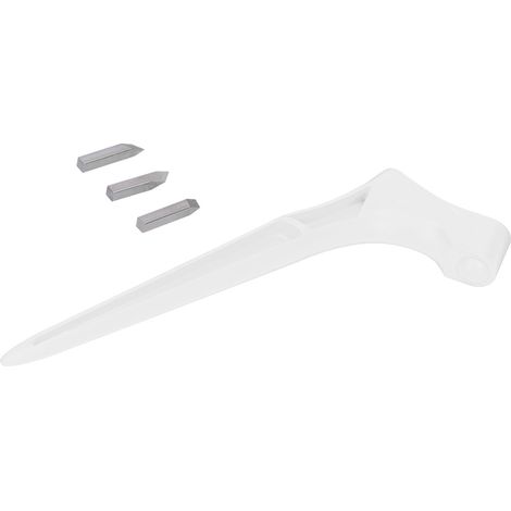 Couteau de précision rotatif à 360° en acier inoxydable avec 3 lames pour les loisirs créatifs, le scrapbooking et les pochoirs (blanc) (1/5)