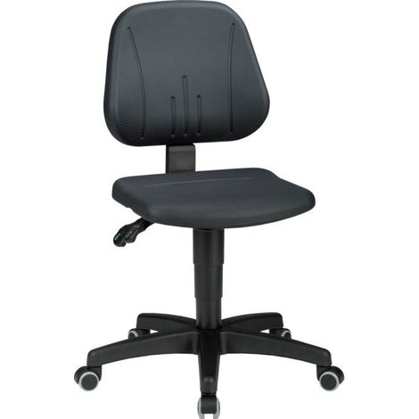 Arbeitsdrehstuhl Unitec Rollen Integralschaum schwarz 440-620 mm BIMOS