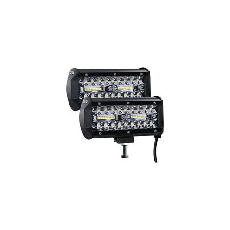 Phare de travail LED 12V 400W – 27,000 lumens – Étanche IP67 – Aluminium moulé – Pour camions, SUV, bateaux (lot de 2) - 000lm