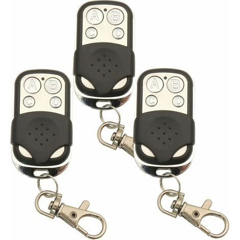 3 pièces 433.92Mhz Universel Copie Sans Fil Télécommande Porte-clés Émetteur RF pour Clone Porte De Garage Ouvre-porte 433Mhz Duplicateur
