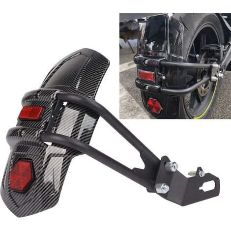 Garde-boue arrière moto style carbone universel, protection contre les éclaboussures pour customisation.