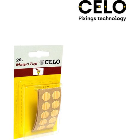 Scatola da 10 blister con 20 unità di cappucci adesivi Ø13mm Colore pino