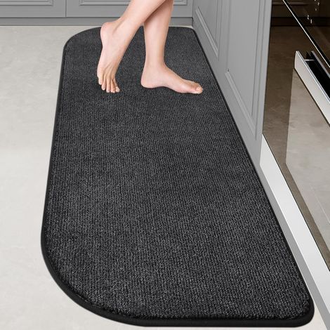 1 Tapis Demi-Cercle, 60x150cm Antidérapant, Polyester Lavable, Cuisine, Couloir, Salle de Bain (1/5)