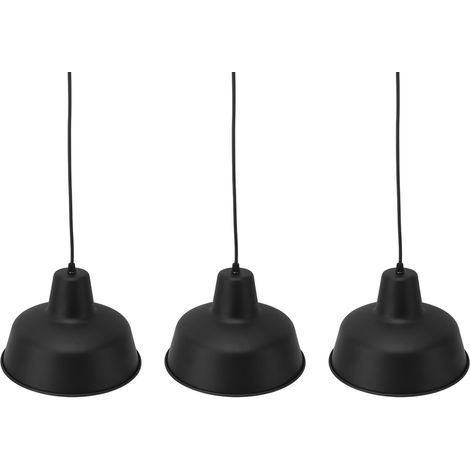 Lot de 3 suspensions modernes style ferme, mini suspensions réglables avec corde pour éviers, bars et restaurants, 110-240 V, grande taille (1/5)