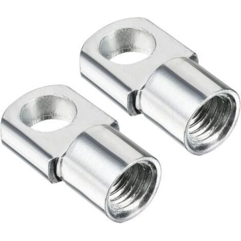 Embout de ressort à gaz M8 filetage intérieur 8 mm diamètre du trou acier A3 argent 2 pièces
