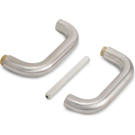 Emuca Poignées pour serrures de portes de verre pour intérieur, Modèle en U, acier inoxydable (1/5)
