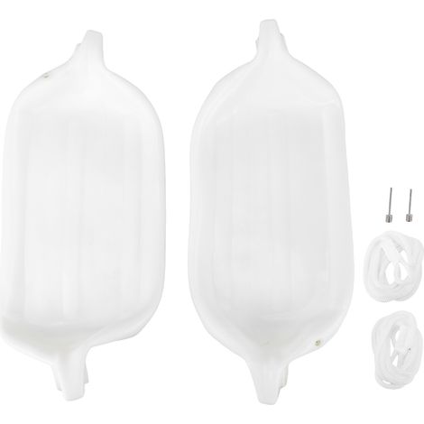 PVC-Anlegepuffer, tragbarer weißer aufblasbarer Festmacherball für Yachten, Segelboote und Ruderboote. (1/5)