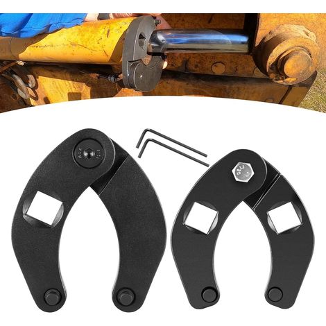 Confezione da 2 chiavi idrauliche 1266 e 7463 - Chiave regolabile grande e piccola per dadi a barilotto da 2" a 6" e da 1" a 3,5"
