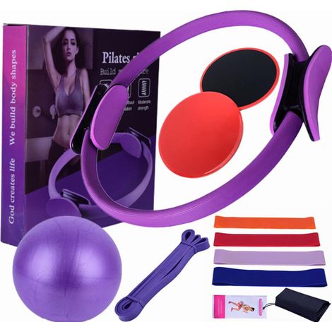 Équipement Pilates pour les entraînements à domicile, ensemble d'anneaux et de balles, bandes de résistance et plus encore, parfait (1/5)