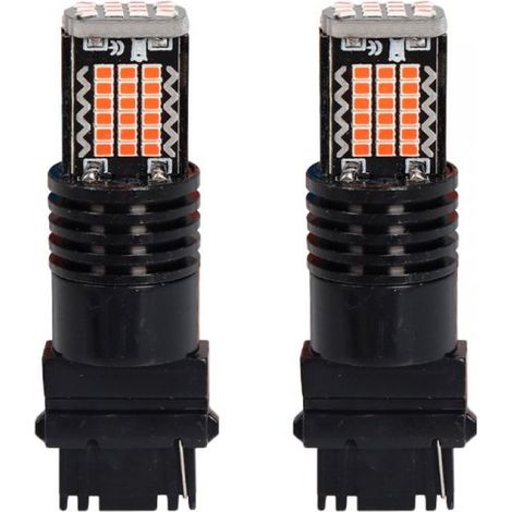 2 Pezzi LED 3157 T25 P27/W 54mm Lampade Auto Camion 12V 24V Canbus 48 SMD 2016 300lm 3.5W Mono Filamento Rosso