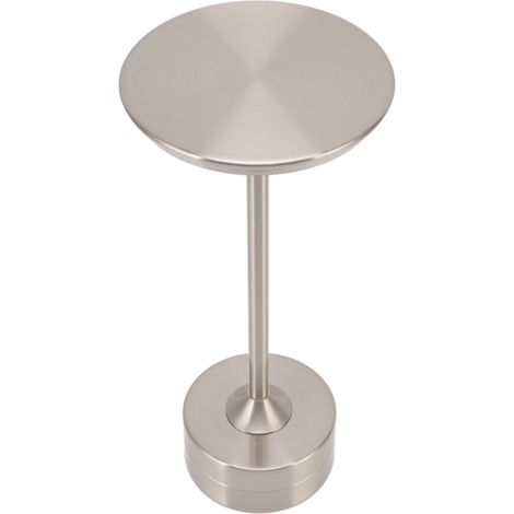 Lampe de table sans fil rechargeable 2000 mAh, 3 niveaux de luminosité, portable, USB-C, LED, lampe de chevet en métal argenté (1/5)