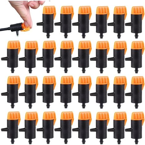 30 Goutteurs Goutte à Goutte Réglables – Micro-Drip pour Tuyau 4/7mm, Économie d'Eau et Arrosage Précis pour Plantes, Fleurs, Succulentes & Légumes. (1/5)