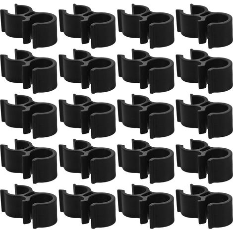 NUOBESTY Lot de 20 pinces de fixation pour tube de chaise de douche, support en plastique avec fixation stable pour les personnes à mobilité réduite (1/5)