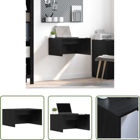 vidaXL Bureau à domicile -  Bureau mural Chêne noir 60 x 45 x 30 cm Bois d'ingénierie (1/5)