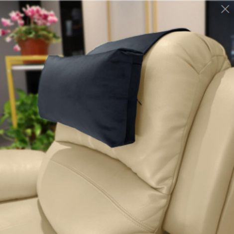 Oreiller cervical de voiture en velours avec base antidérapante et appui tête réglable (1/5)