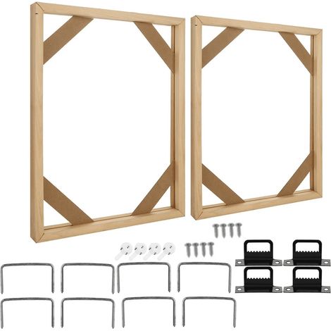 Kit Cadre Toile Bois - Barres Tendeuses 40 x 50 cm - Pour Peintures À L Huile Affiches Toiles - 2 Pièces (1/4)