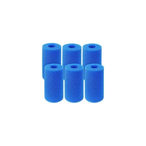 Esponja filtrante, elemento filtrante de espuma reutilizable y lavable para piscinas, acuarios y spas Intex tipo A (paquete de 6) - Crezuo