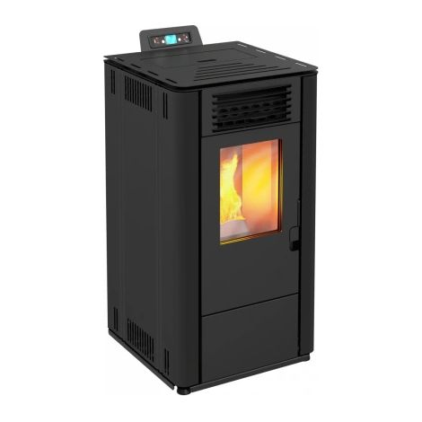 Stufa a Pellet canalizzata Magma Stromboli 9,7Kw A+ Nera