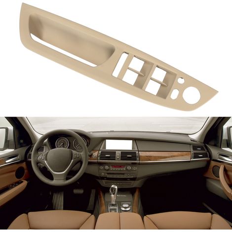 Embellecedor de la manija interior de la puerta izquierda para BMW X5/X6 E70/E71 en ABS beige