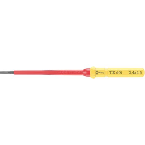 Wera Kraftform Kompakt VDE 60 i 0,4 x 2,5 x 157 mm TIE pour électricien vis à fente Lame interchangeable 2.5 mm Q831433 (1/5)