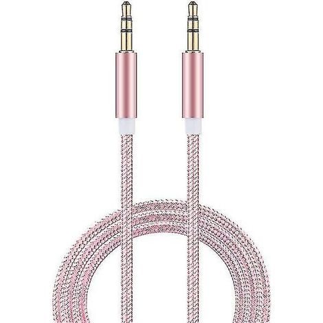 3.5mm Mobile Phone Audio Speaker Car Headset Braided Audio Cable Aux Car 3.5 Male To Male Cable (1/3)