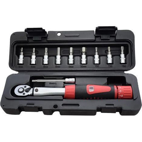 LAN 1 Satz 1/4-Zoll-Fahrraddrehmomentschlüssel DR 2-24 Nm Fahrradreparatur-Werkzeugset Mechanischer Ratschendrehmomentschlüssel Manueller Drehmomentschlüssel (1/5)