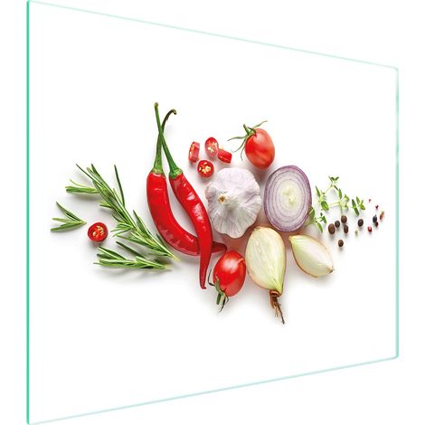 TAGLIERE IN VETRO 52x40 VERDURE (1/5)