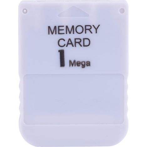 1MB Memory Card for PS, Game One Memory Card Key Compatible with All Games White (1/5)