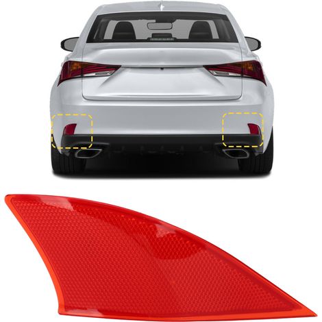 Die hinteren Stoßstangenreflektoren sind kompatibel mit Lexus IS250 2014-2015 IS350 (8191053051 8192053051) rechte Seite. (1/5)