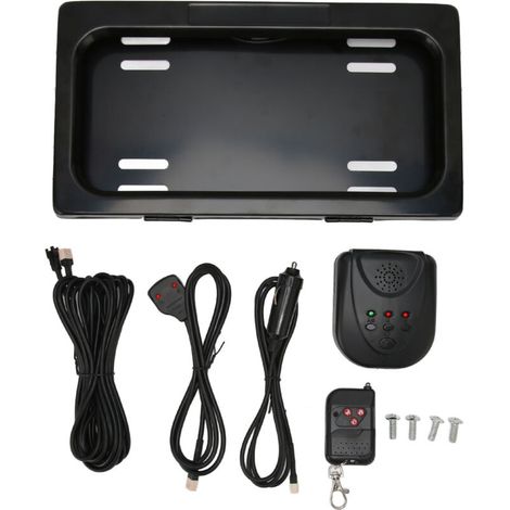 Support de plaque d'immatriculation électrique avec contrôleur d'alimentation et indicateur, étanche et universel pour véhicules aux normes américaines.