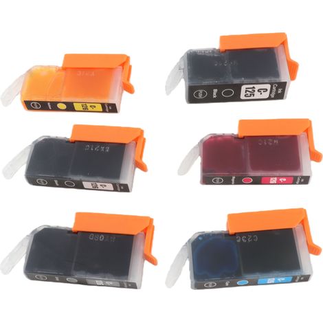 Kit de cartouches d'encre noire et couleur de remplacement pour imprimantes PIXMA IP4810, IP4910, IX6510, MG5210 et MG5310 (noir, cyan, magenta, vert). (1/5)