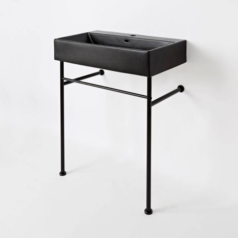 Hudson Reed Nox - Lavabo Noir Moderne Sur Pied - 75cm x 42cm