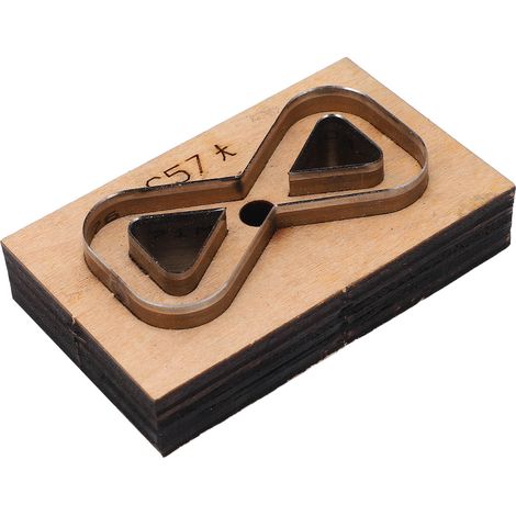 Matrices de découpe pour cuir haute dureté, tranchantes et réutilisables, avec base en bois, adaptées à la fabrication de bijoux en cuir DIY. (1/5)