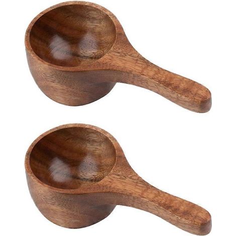 2 pièces bois cuillère mini café verre doseur bois glace crème cuillère cuisine cuillère doseuse (1/5)