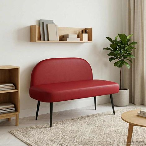 vidaXL Banc rembourré avec dossier Bordeaux 110 x 60 x 76 cm