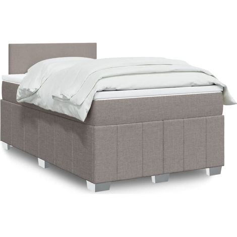 Boxspringbett mit Matratze Taupe 120x200 cm Stoff (1/5)