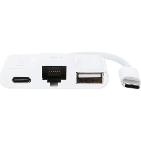 Adaptateur Ethernet USB rechargeable Type-C, carte réseau externe filaire pour ordinateurs et tablettes RJ45 (1/5)