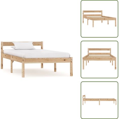 Letto in pino - vidaXL Giroletto senza Materasso 100x200 cm in Legno Massello di Pino -