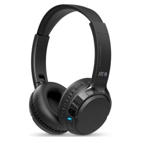 SPC Heron 2 Studio – Auriculares inalámbricos Bluetooth  Eco  50h de batería  Doble conexión simultánea  Micrófono Integrado  Ajustables y Plegables, Negro, plástico Reciclado