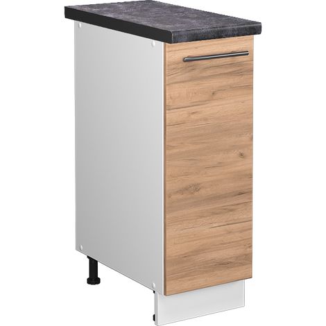 Armadio cucina dispensa alto Fame-Line, Rovere dorato, 30 cm , PL Antracite, Vicco (1/5)