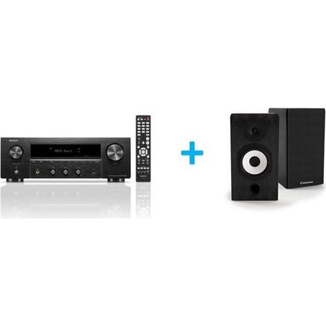 Pack ampli et enceintes Hi-Fi - Denon & Cabasse - DRA-900H + Antigua MT32/2 - Noir - Enceintes bibliothèque