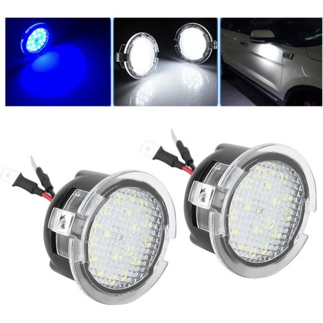 Projecteur latéral LED 18 diodes 1.8W pour Ford F-150, lumière de seuil de porte rétroviseur gauche/droite (1/5)